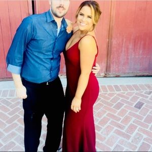 Infinite Glory Wine Red Maxi Dress